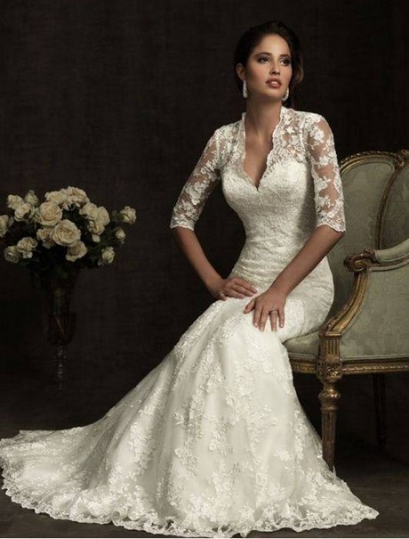 Robe de mariée avec manche longue