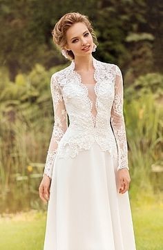 Robe de mariée avec manches longues