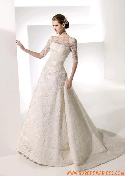 Robe de mariée avec manches longues