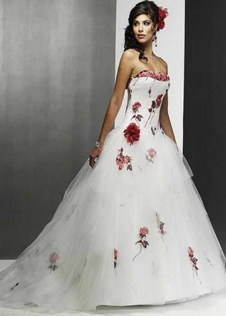 Robe de mariée couleur courte