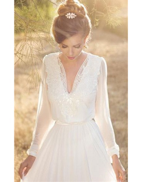 Robe de mariée manche longue en dentelle