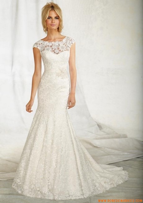 Robe de mariée manches dentelle