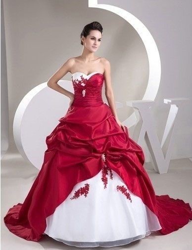 Robe de mariée princesse rouge