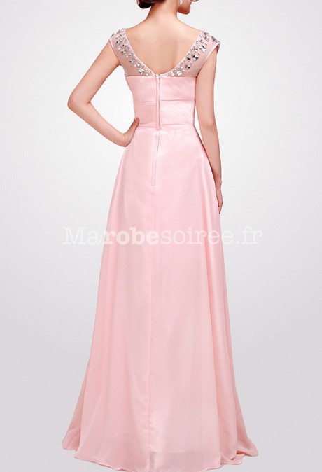 Robe de soirée longue rose