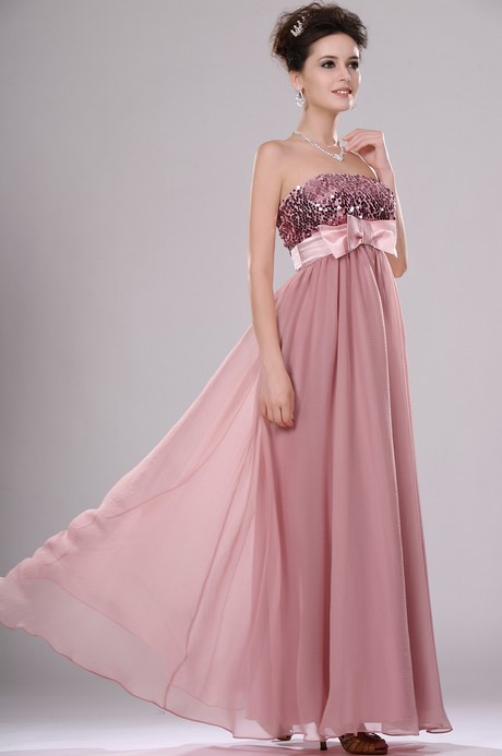 Robe de soirée longue rose