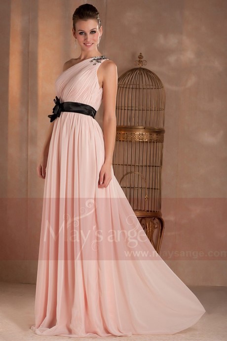 Robe de soirée longue rose