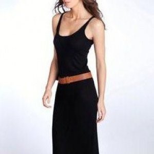 Robe debardeur longue noire