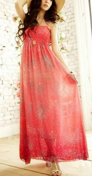 Robe en voile longue