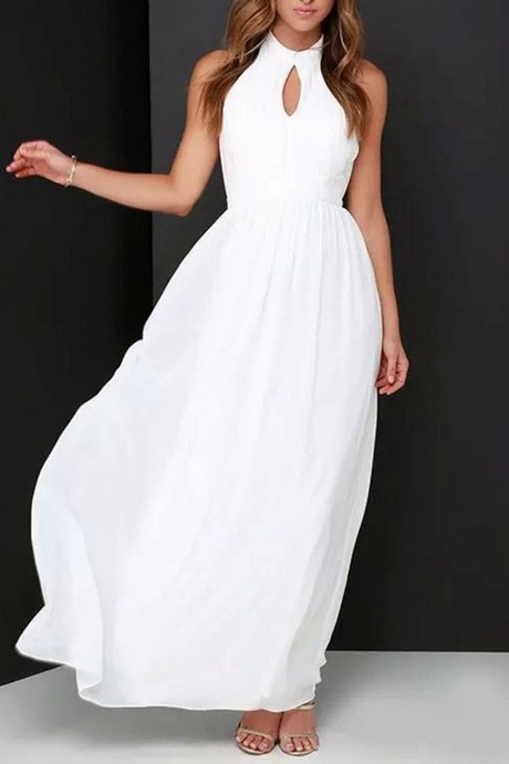 Robe ete blanche longue