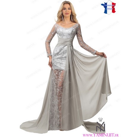 Robe grise longue