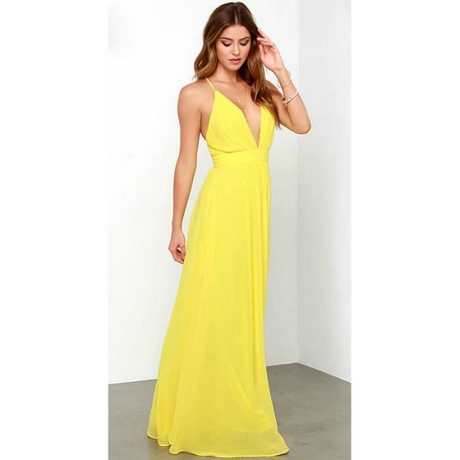 Robe jaune longue