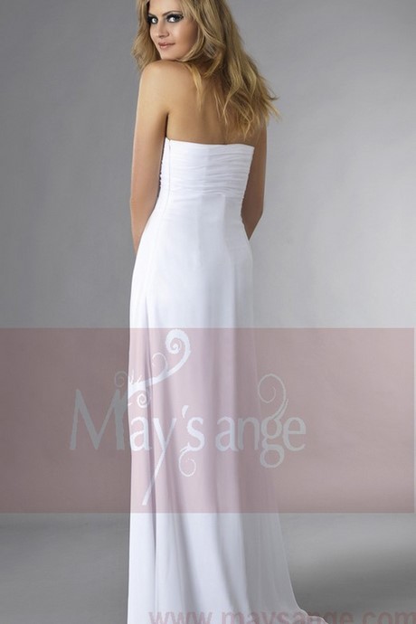 Robe longue blanche fluide