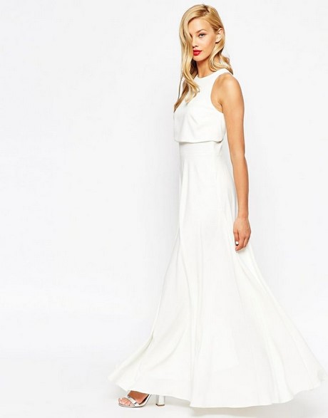 Robe longue blanche fluide