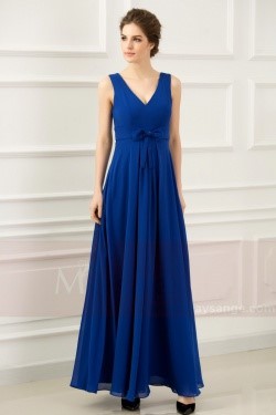 Robe longue bleu electrique