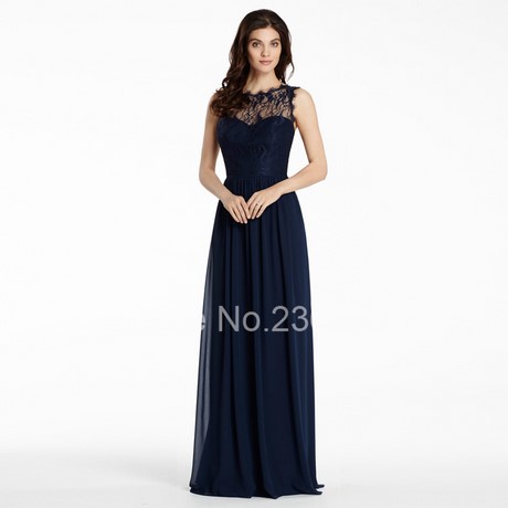 Robe longue bleu marine