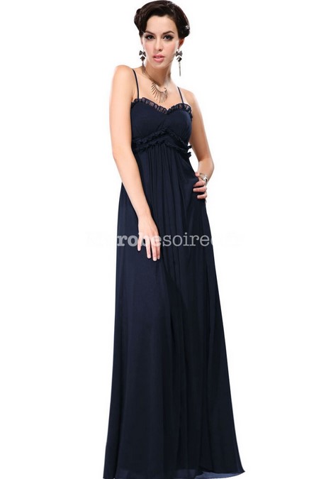 Robe longue bleu nuit