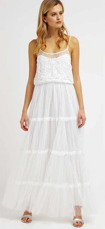 Robe longue d été blanche