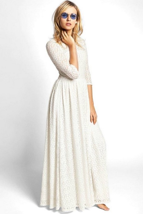 Robe longue d été blanche