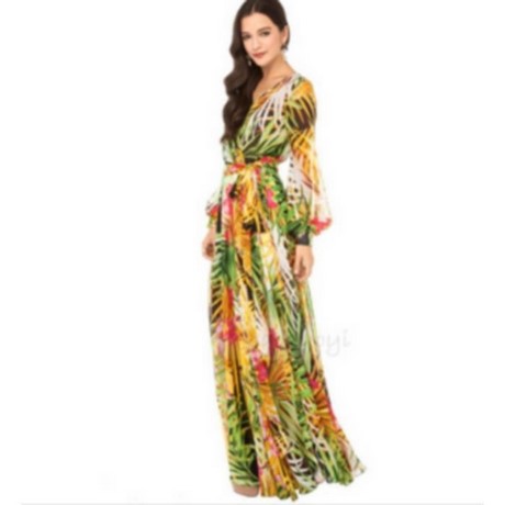 Robe longue imprimé fleuri