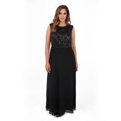 Robe longue noire coton