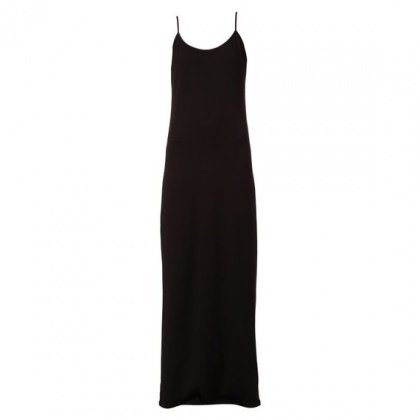 Robe longue noire coton