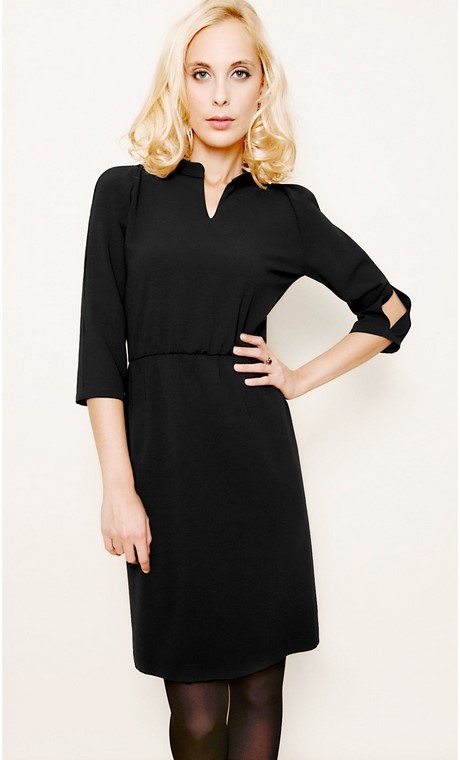 Robe noir longue manche longue