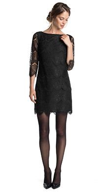 Robe noire droite fluide