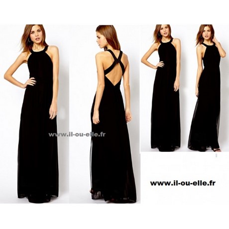 Robe noire longue été