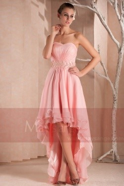 Robe rose asymetrique