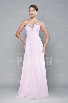 Robe rose pale longue