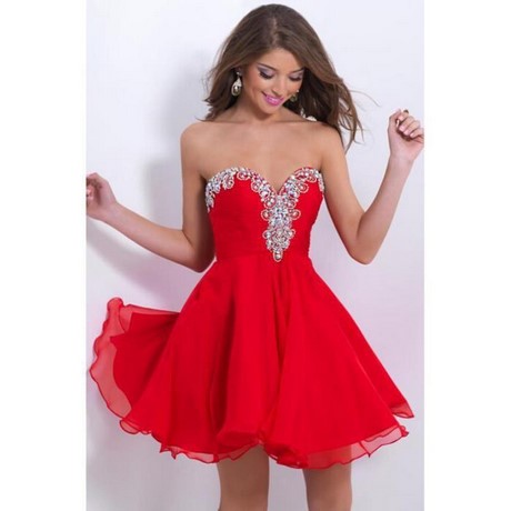 Robe rouge cocktail courte