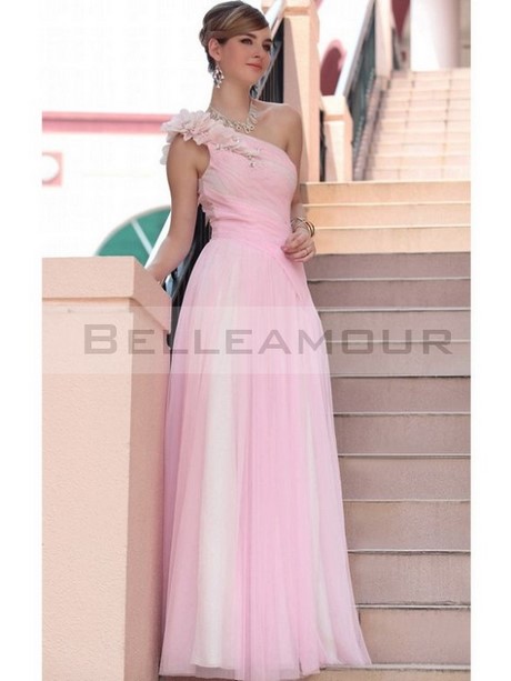 Robe soirée longue rose