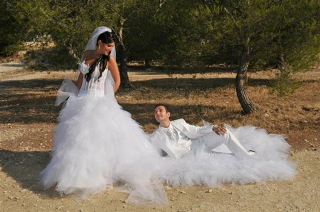 Traine pour robe de mariée