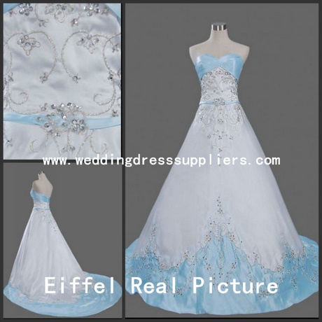 Robe bleu clair mariage