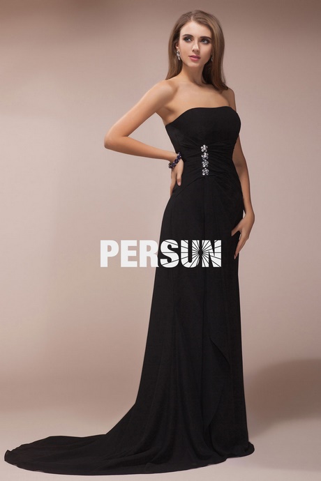 Robe cocktail longue noire