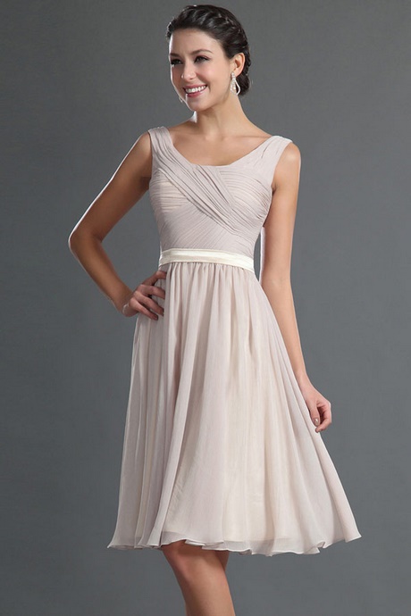 Robe cocktail mariage grise