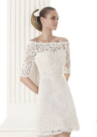 Robe courte mariage civil hiver