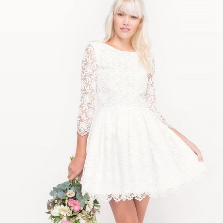 Robe courte mariage dentelle