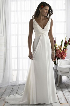 Robe de mariée simple longue