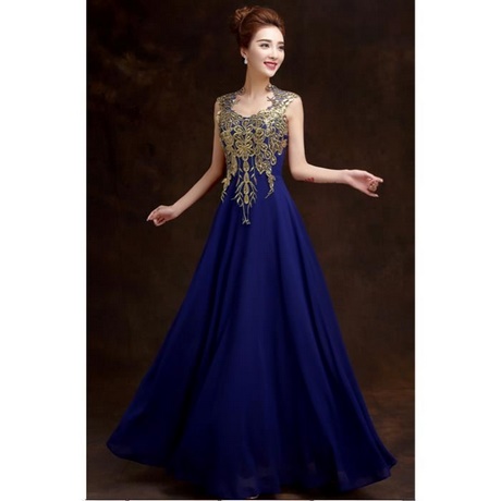 Robe longue bleu mariage