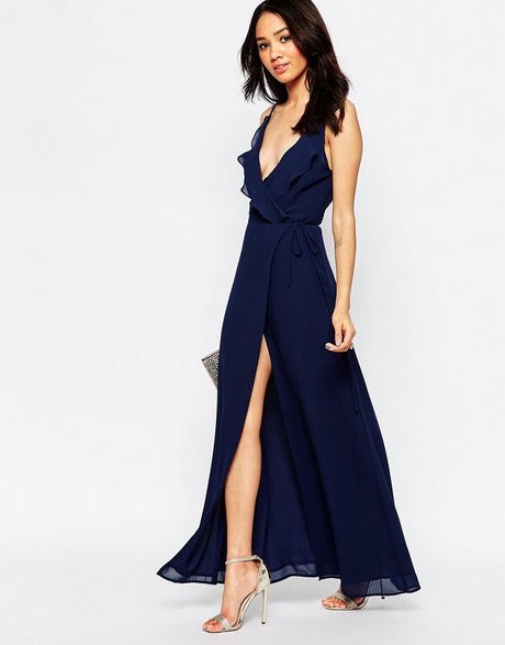 Robe longue bleu pour mariage