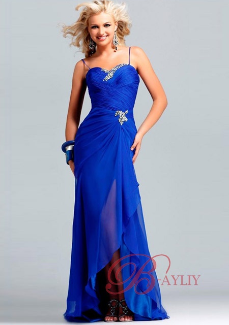 Robe longue bleu pour mariage