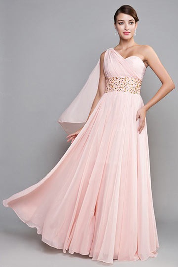 Robe longue rose mariage