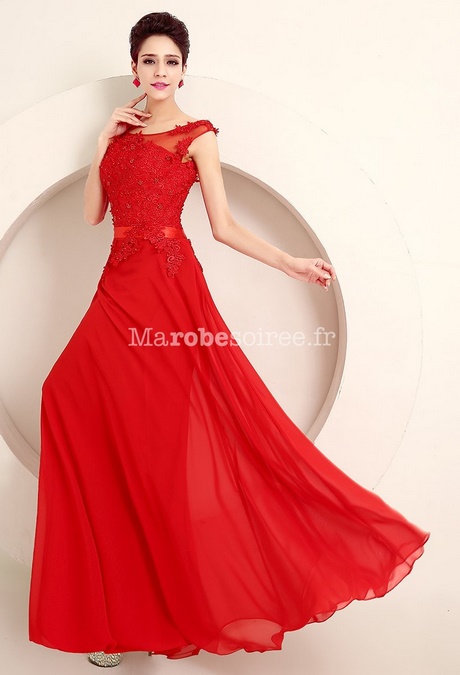 Robe longue rouge mariage