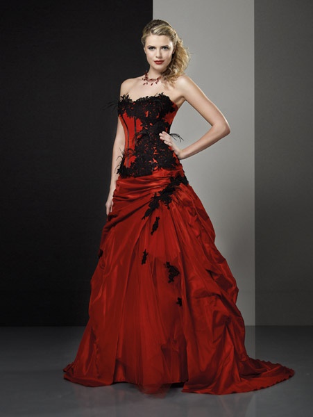 Robe rouge courte mariage