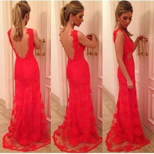 Robe rouge longue pour mariage