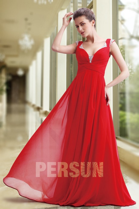 Robe rouge longue pour mariage