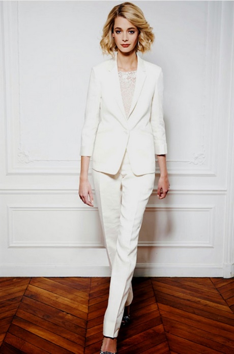 Tailleur blanc mariage civil