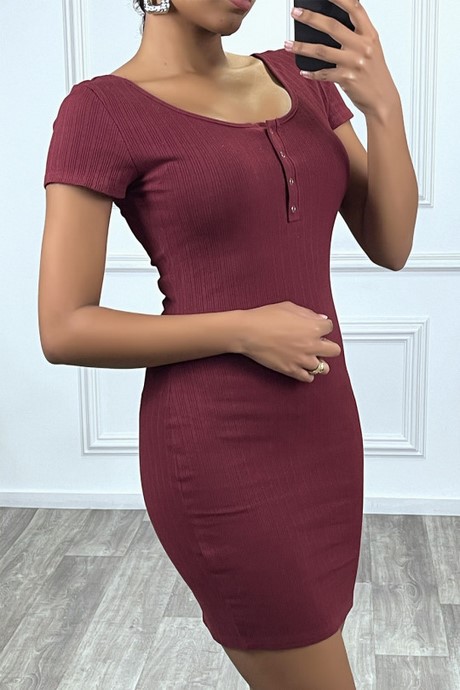 Robe courte bordeaux