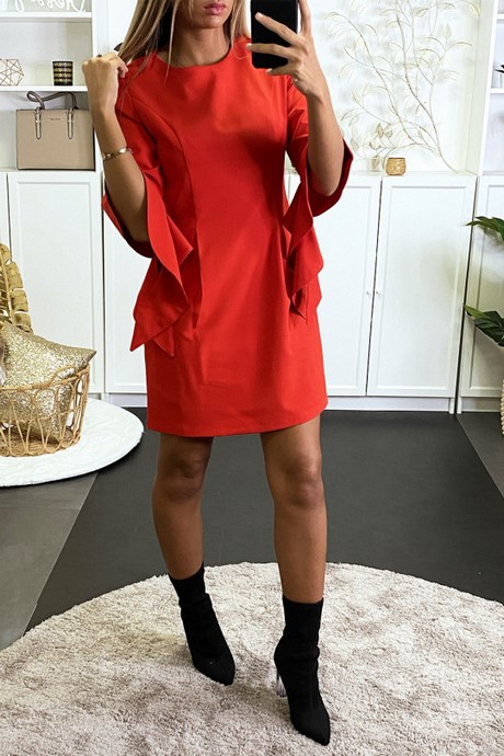 Robe de cocktail rouge pas cher